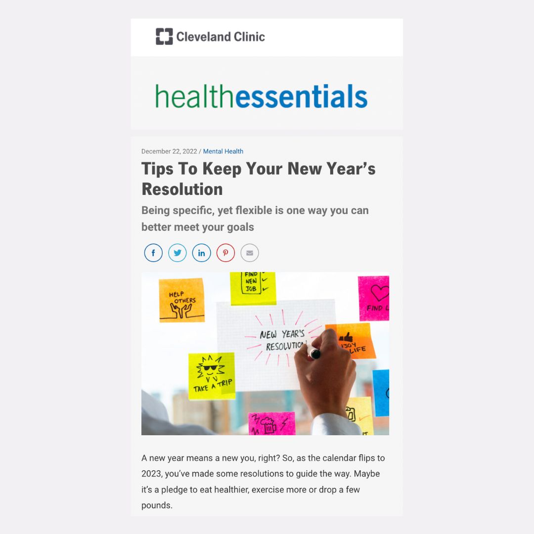 Cleveland Clinic Resolution Tips Intro